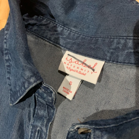 Isabel maternity denim shirt dress - Picture 4 of 6